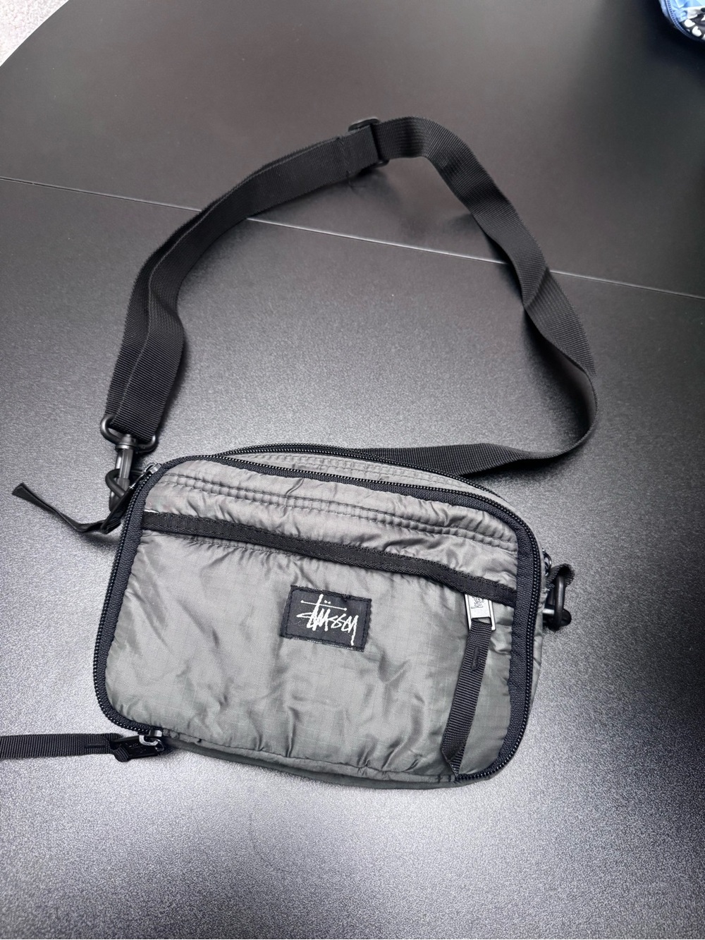 Men's stussy Gray Crossbody Bag – Lightweight Everyday Carry